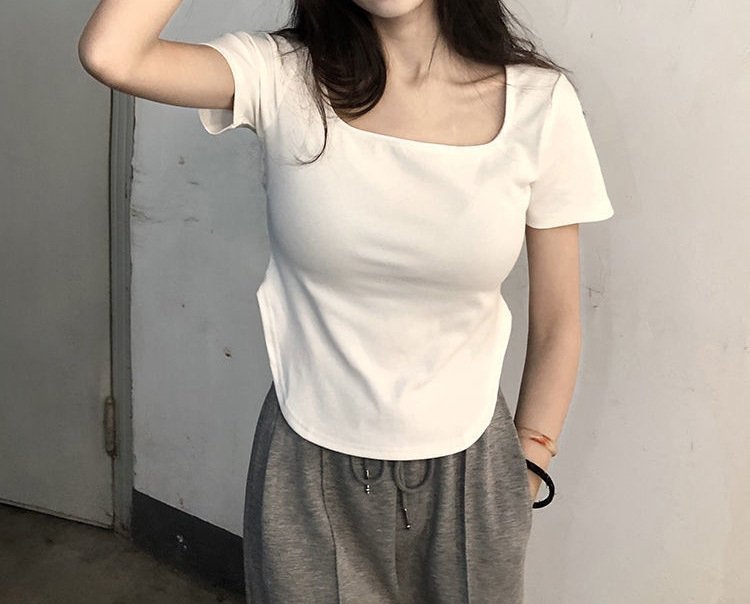 Летний женский футболка с укороченным рукавом оптом