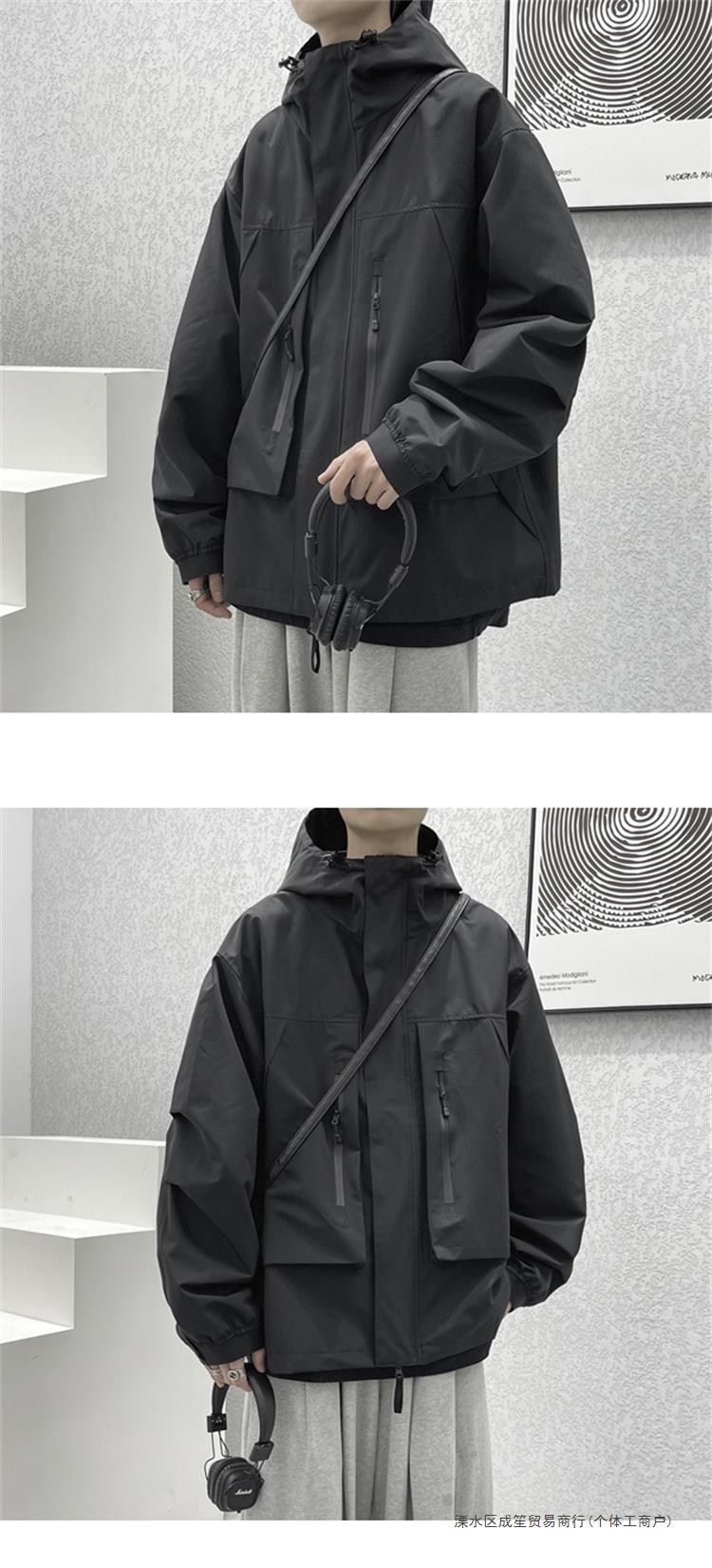 Ветровка с капюшоном и большими карманами оптом из Китая