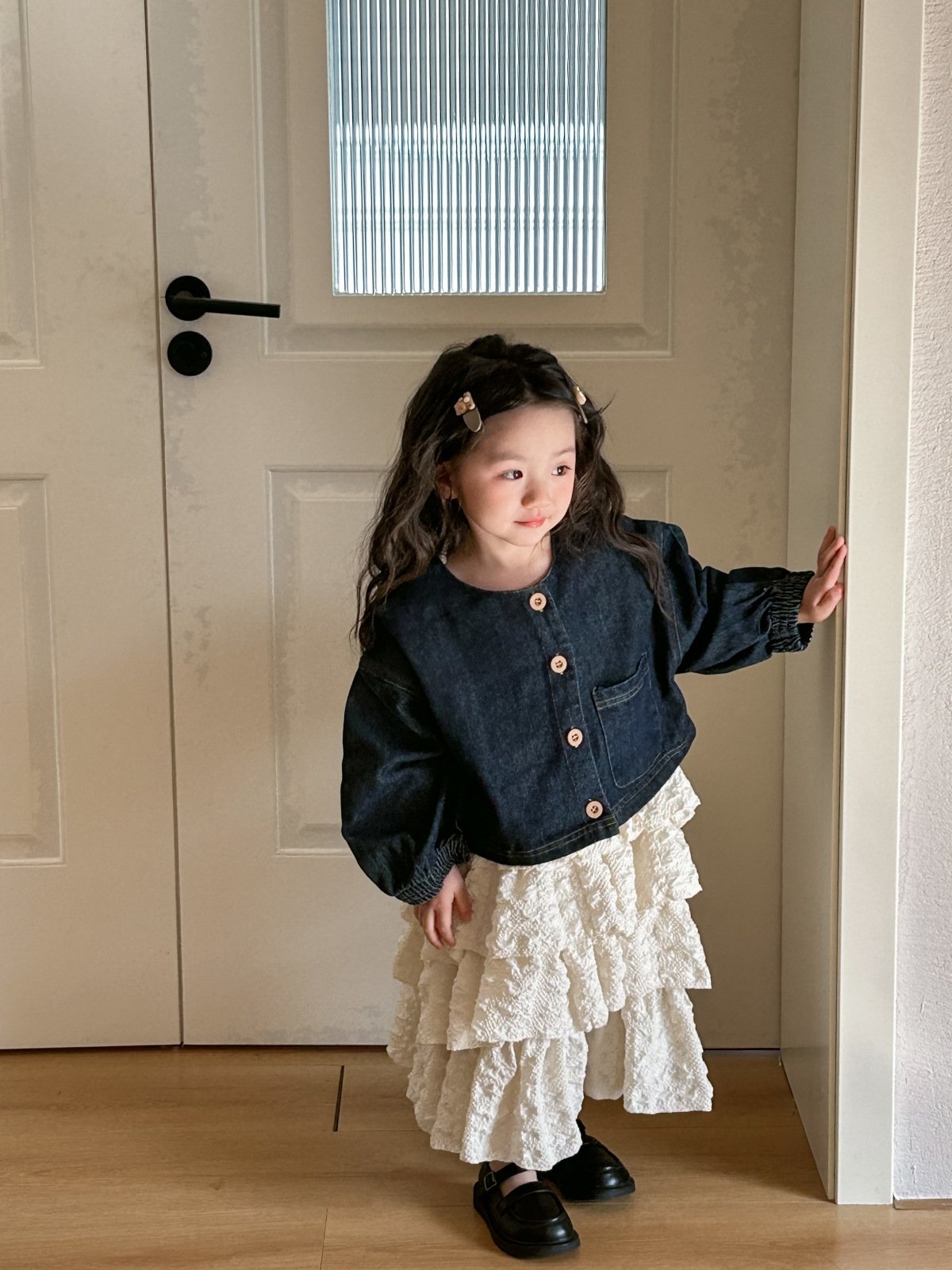 Джинсовая куртка для девочки оптом из Китая