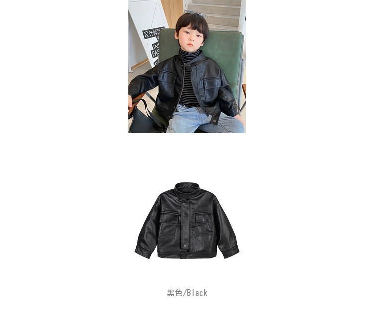 Детский кожаный пиджак 2024 оптом из Китая