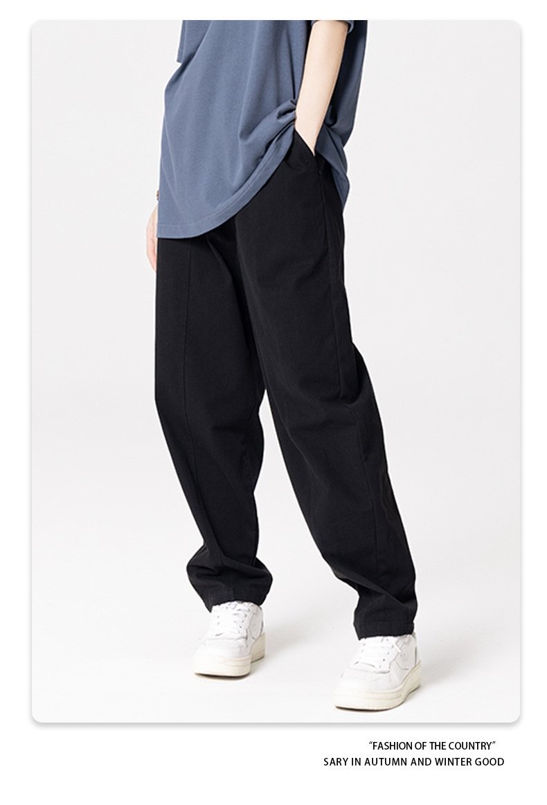 Readily Solved|2023春夏季梭织坠感纯色长裤 оптом из Китая