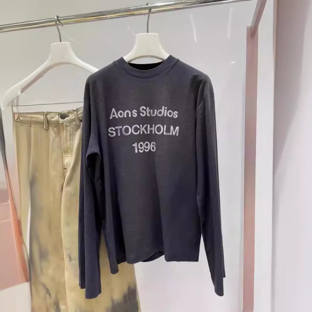 Футболка с длинным рукавом в стиле 1996 с буквенным принтом оптом