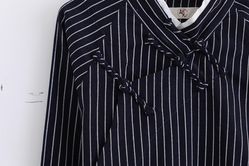 Китайский стиль мужской халат в стиле Республики с высоким воротником оптом из Китая