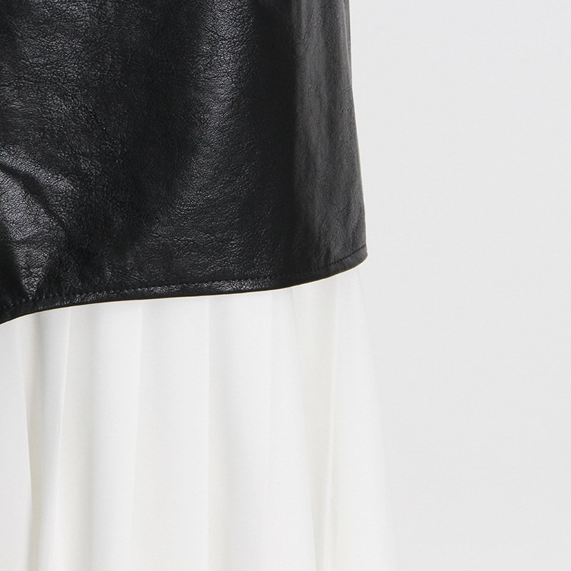 Женская кожаная юбка в стиле уличной моды оптом из Китая