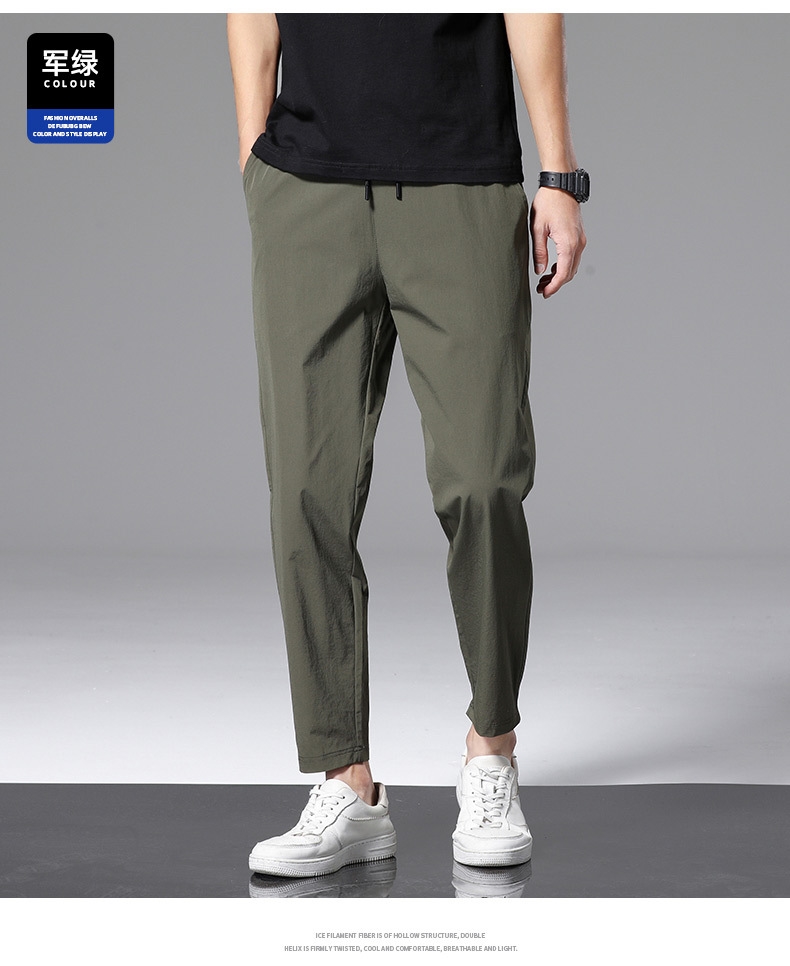 Летние мужские брюки из легкого материала оптом из Китая