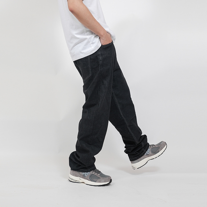Джинсы мужские широкие свободные уличные брюки оптом из Китая