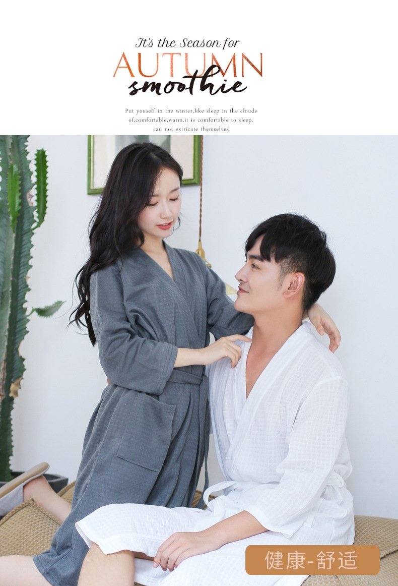 Халат для ванной комнаты с рисунком в клетку оптом