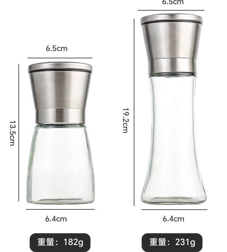 Стеклянный мельничек для перца из нержавеющей стали оптом