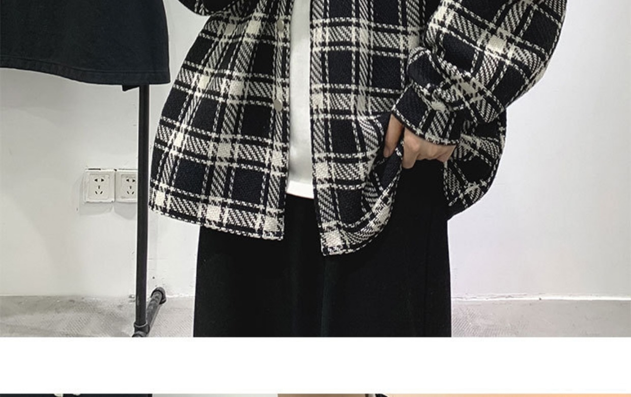 Мужская клетчатая куртка весна-лето 2024 оптом из Китая