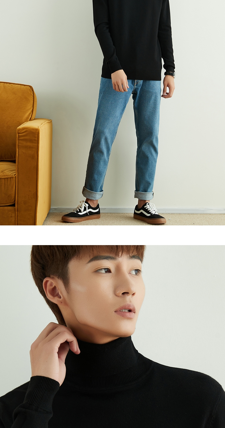 Мужской свитер с высоким воротником и большим размером оптом из Китая