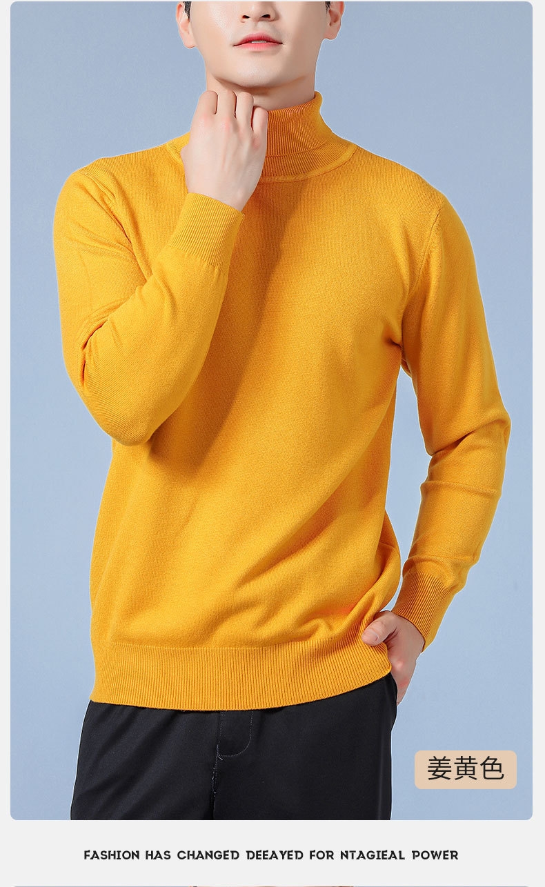 Мужской свитер с высоким воротником на осень и зиму оптом из Китая