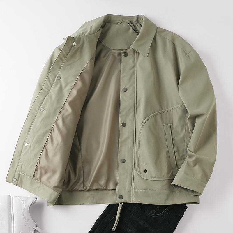 Мужская куртка с большими карманами и воротником оптом из Китая