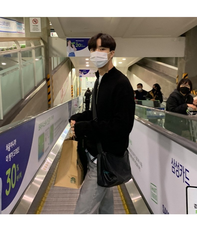 Мужская толстовка с высоким воротником и молнией оптом