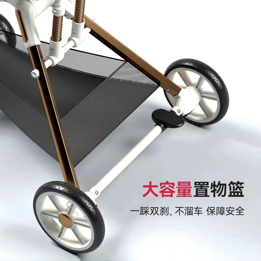 Playkids普洛可遛娃婴幼儿可躺可换向高景观轻便推车一键折叠X6X7 оптом из Китая