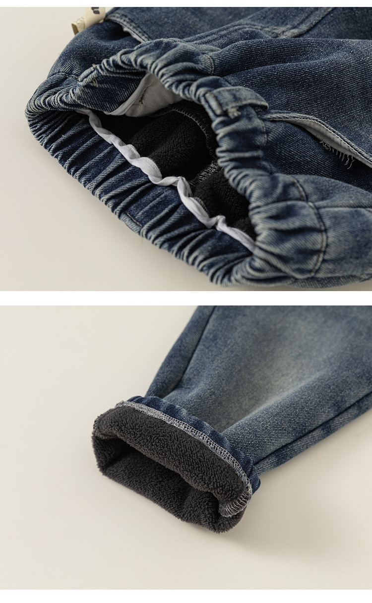 Детские джинсы с карманами в стиле ханбок для мальчиков оптом из Китая