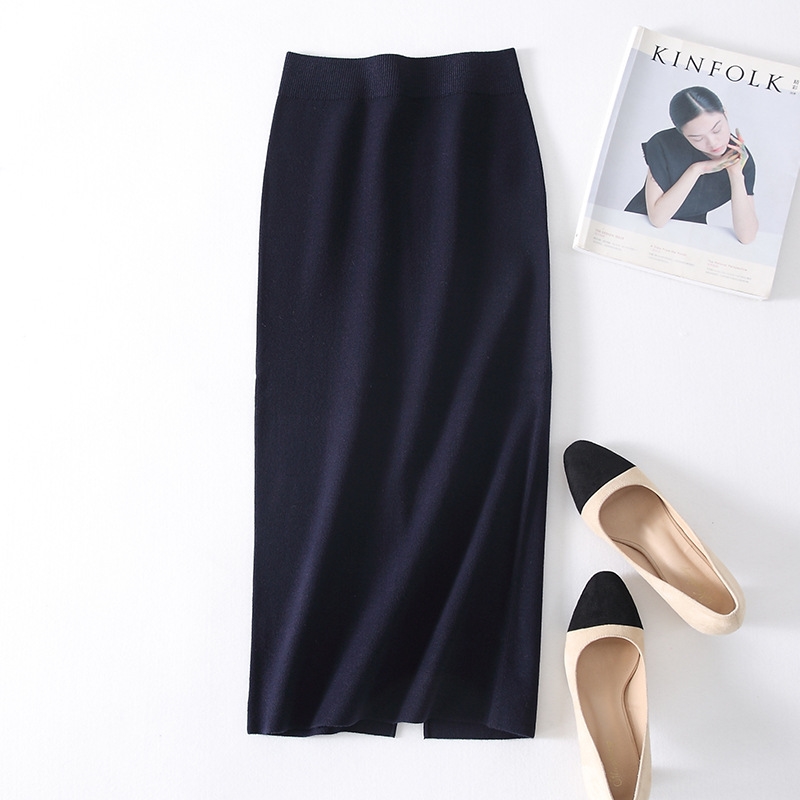 Женская длинная юбка с разрезом сзади оптом из Китая