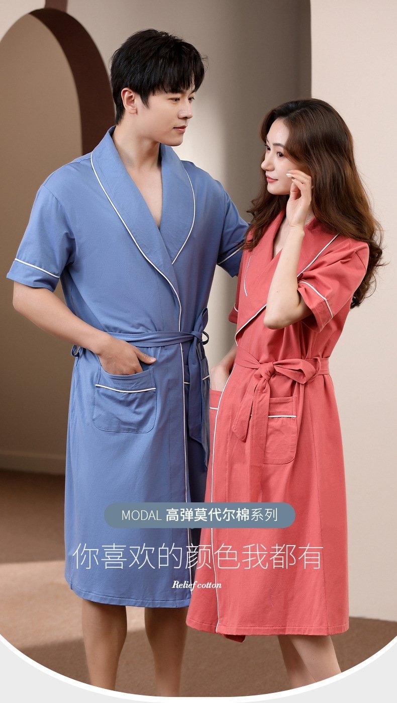 Мужской халат для сна и ванной комнаты из модального хлопка оптом