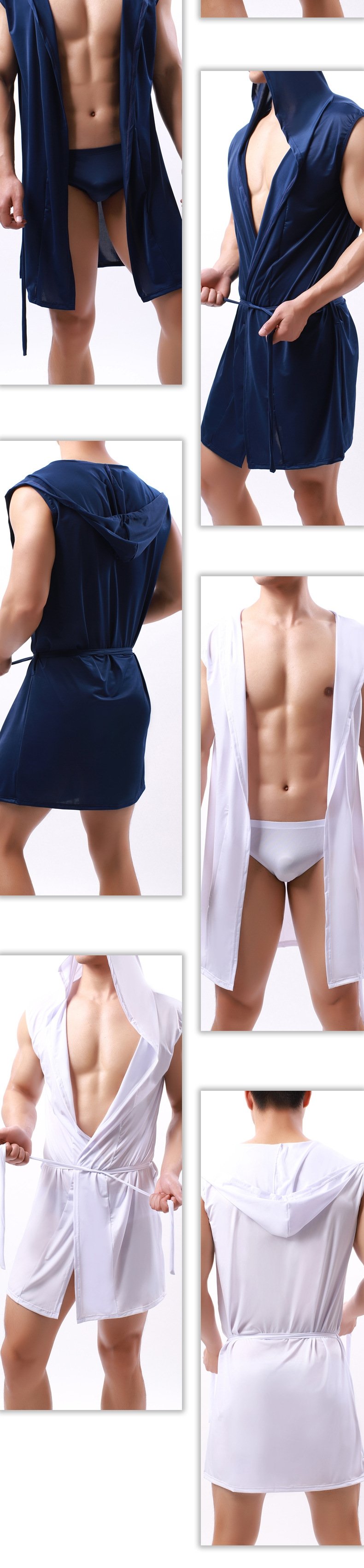 Мужской халат из молочного шелка оптом