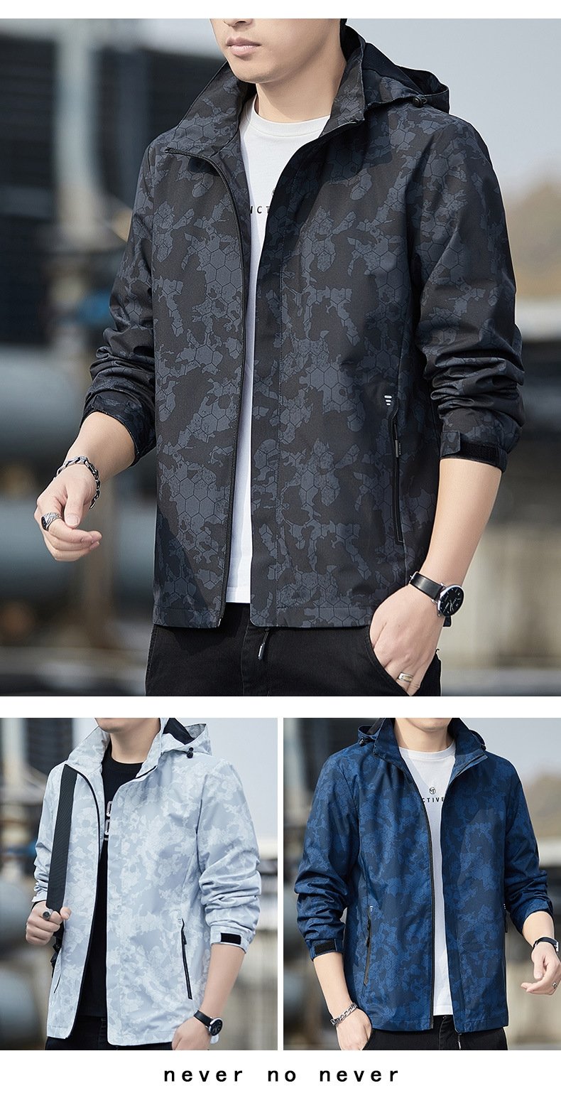 Мужская ветровка съемным капюшоном оптом из Китая