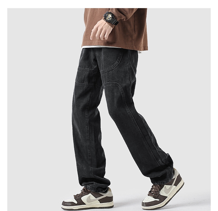 Черные джинсы прямого кроя оптом из Китая