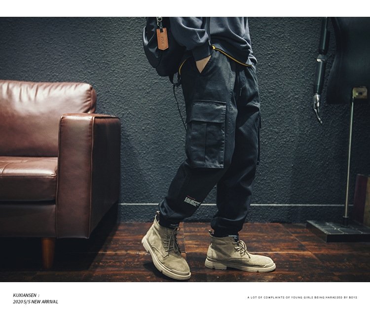 Весенние хлопковые брюки мужские оптом из Китая