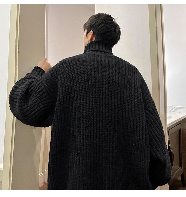 Мужской свитер с высоким воротником и утолщением на осень-зиму оптом