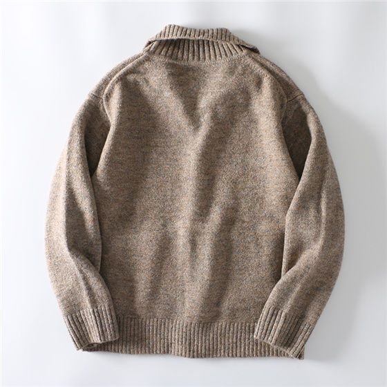 Высокий воротник вязаный свитер для мужчин оптом