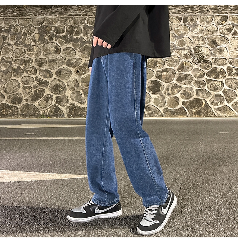 Широкие джинсы мужские в стиле Хонгконг весна оптом из Китая