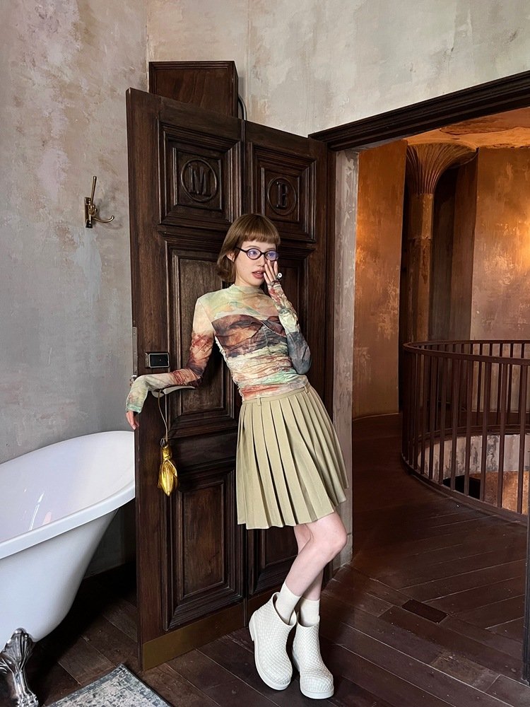 Женская футболка с длинным рукавом и уникальным дизайном оптом из Китая