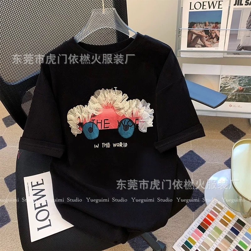 Футболка с коротким рукавом из 100% хлопка 2023 летней коллекции оптом