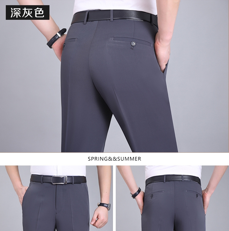 Летние мужские брюки из шелкового сурепа для делового стиля оптом из Китая