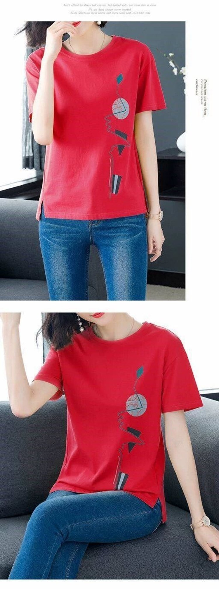 Футболка с коротким рукавом 2024 для женщин оптом