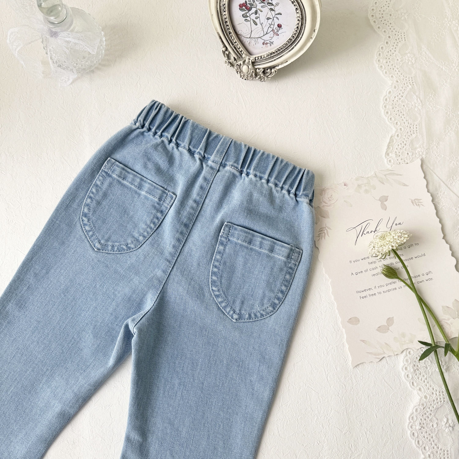 Джинсы для девочек в стиле хан 24 весна оптом из Китая