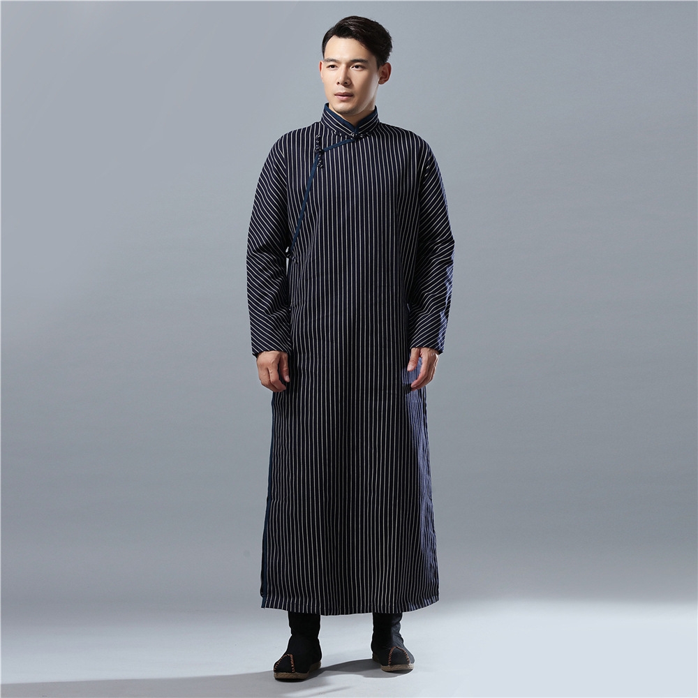 Мужской халат в стиле китайской династии Тан с воротником стойкой оптом из Китая