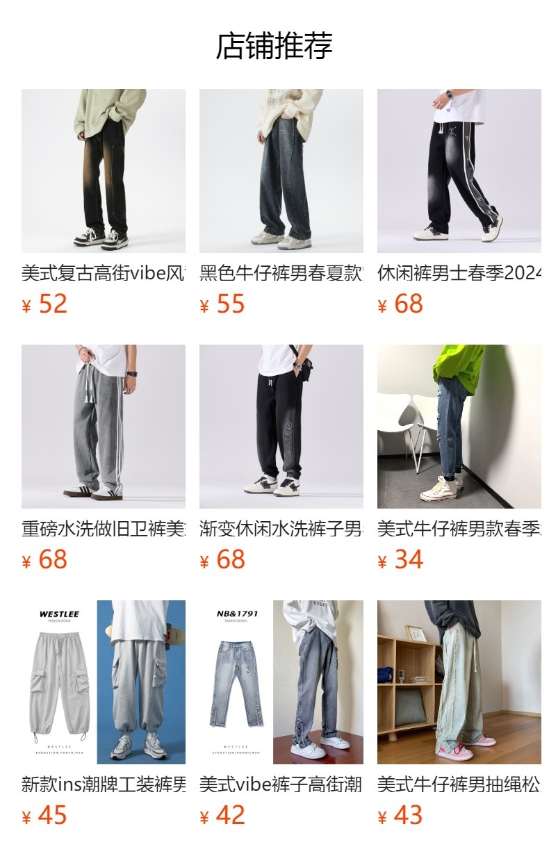 Мужские джинсы 2024 с прямыми штанинами оптом из Китая