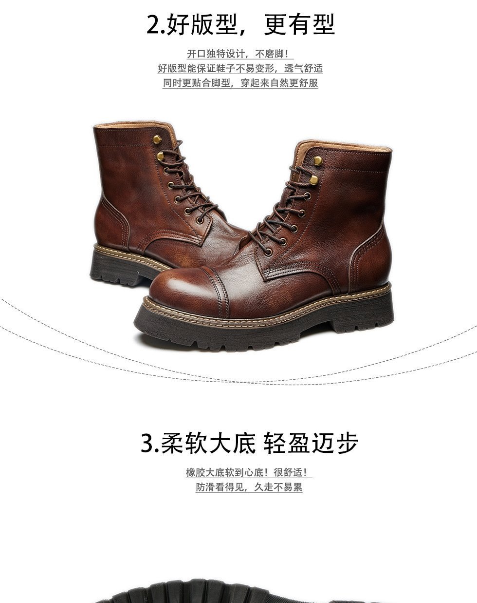 Мужские ботинки Martin 8111 из натуральной кожи оптом