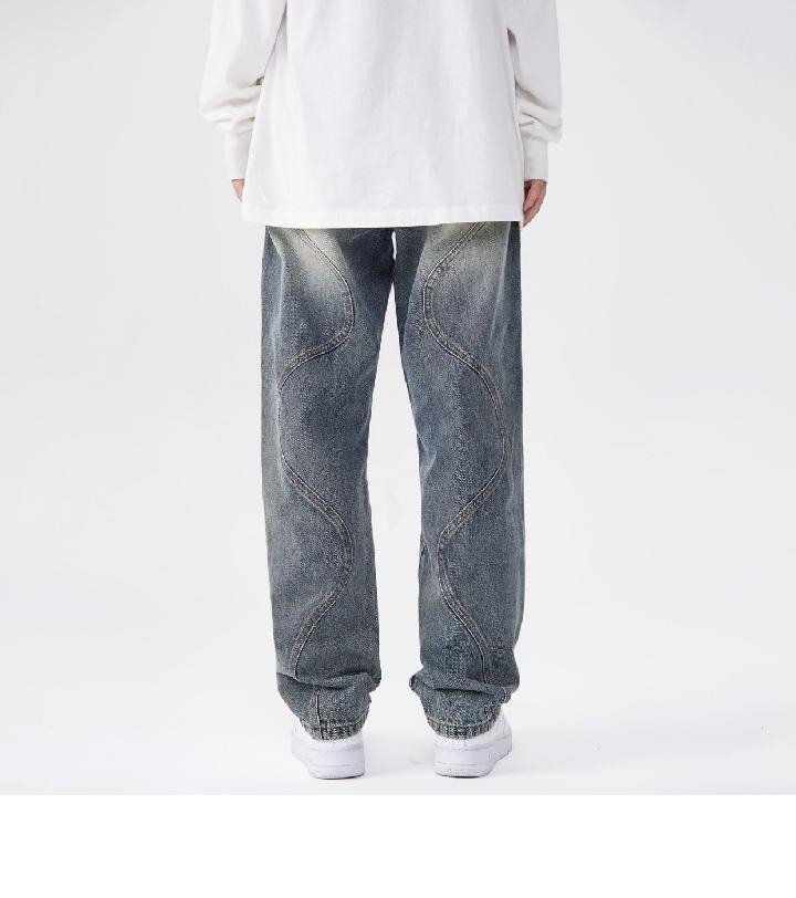 MADSHED Мужские джинсы с выцветанием и потертостями оптом из Китая