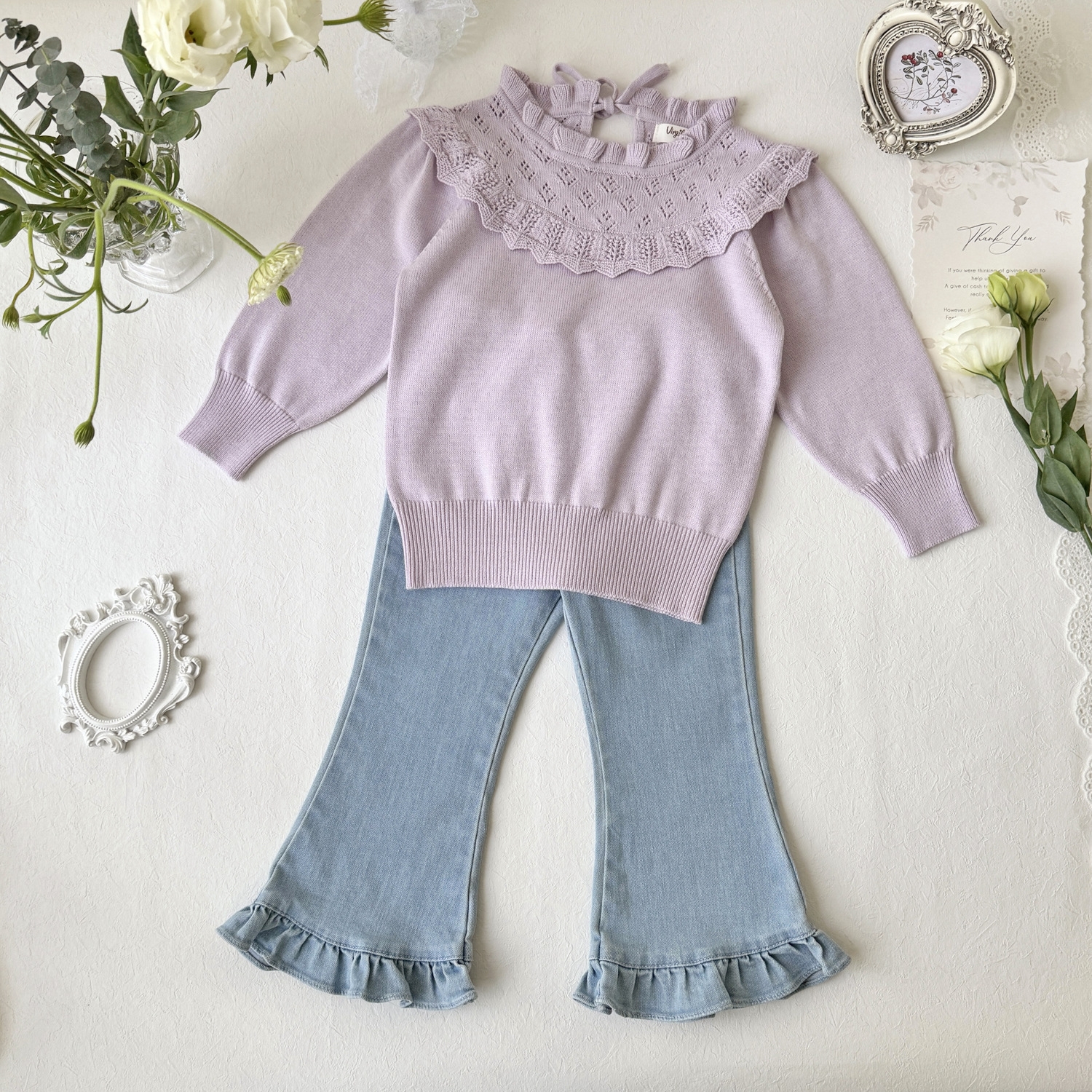 Джинсы для девочек в стиле хан 24 весна оптом из Китая