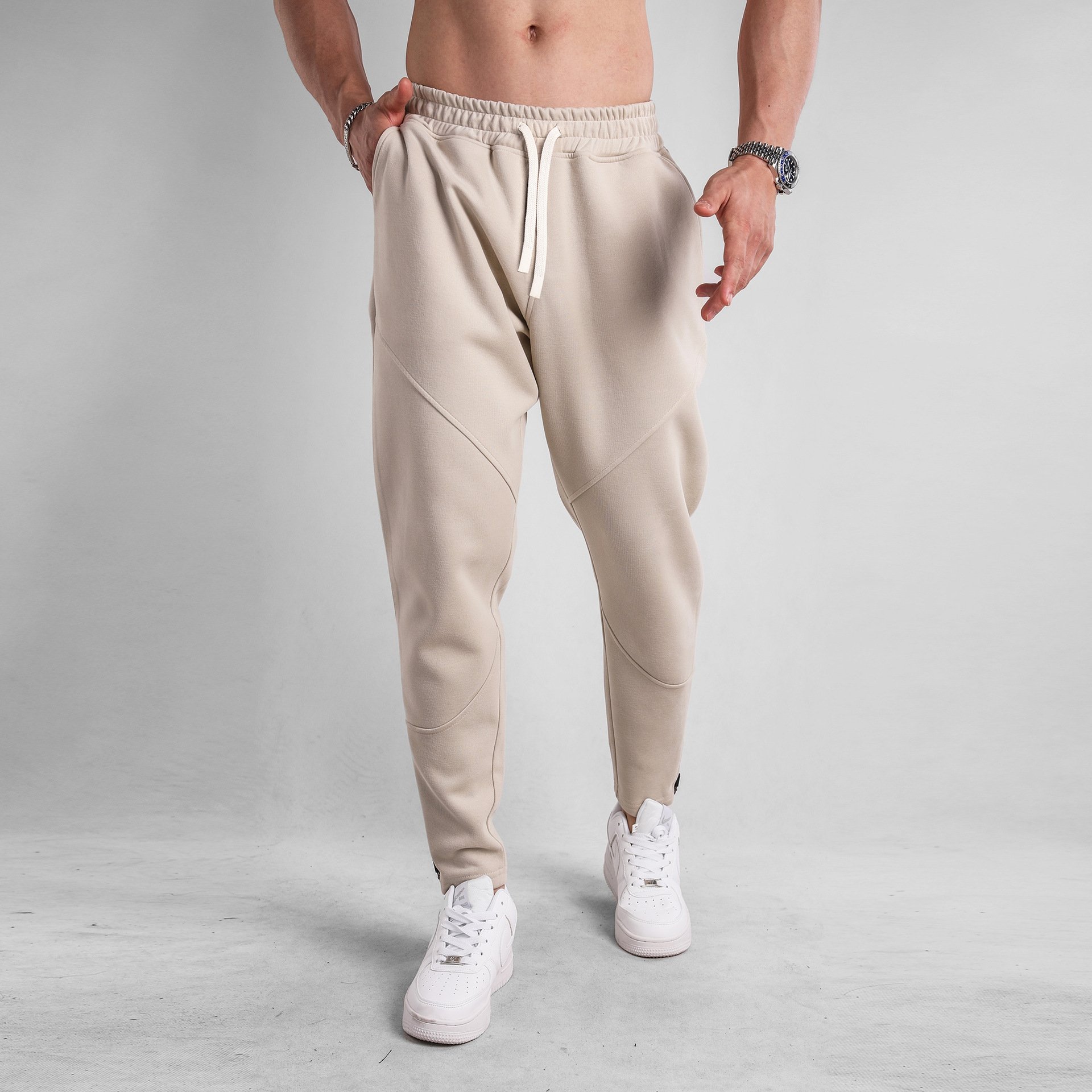 Мужские спортивные брюки с завышенной талией оптом из Китая