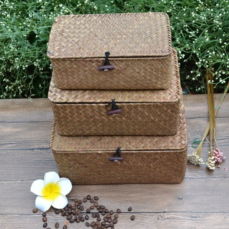 Ручная корзина для подарков из морской травы оптом