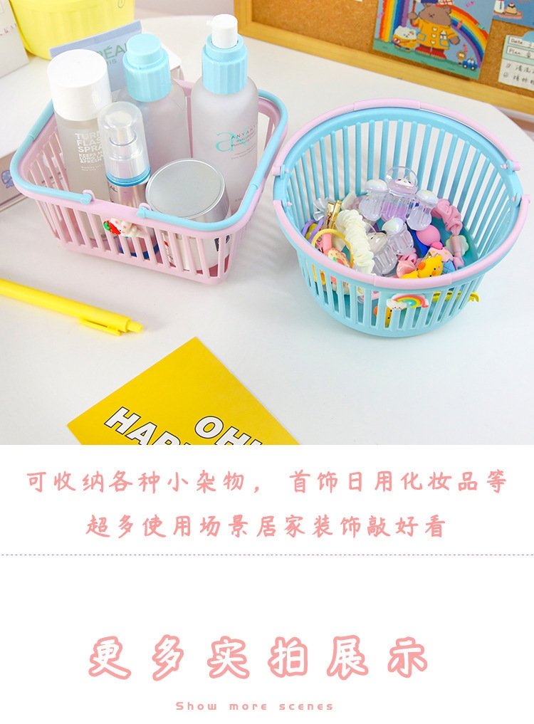 Корзина для хранения Макарон в стиле цветового столкновения оптом