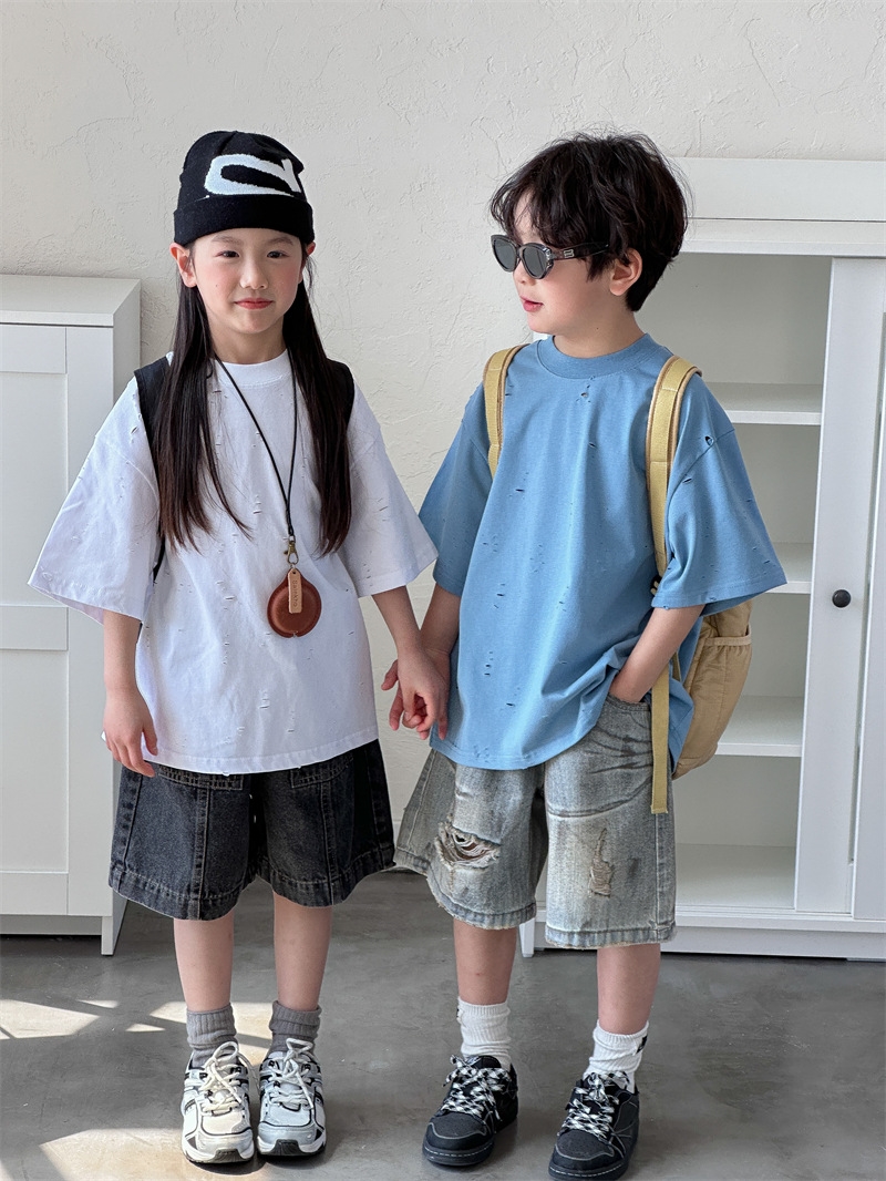 Детские джинсы в стиле ретро оптом из Китая