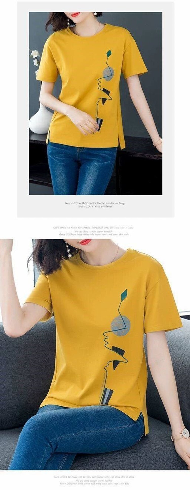 Футболка с коротким рукавом 2024 для женщин оптом