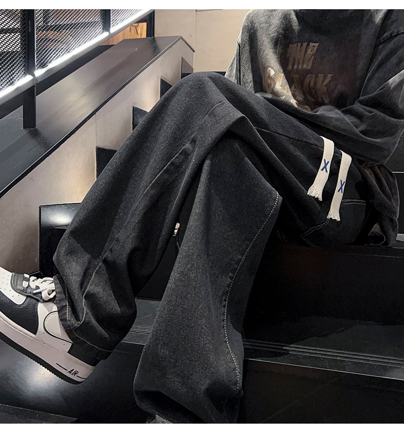 Джинсы 2024 весна мужские прямые широкие джинсы оптом из Китая