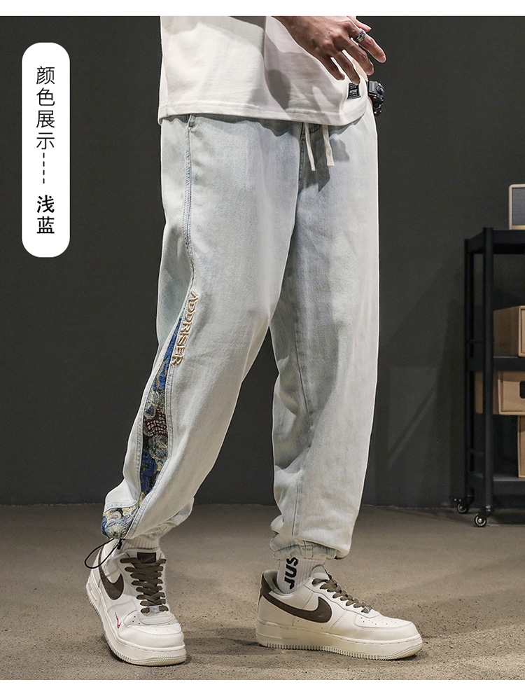 Джинсы мужские 2024 новинка весна-осень оптом из Китая