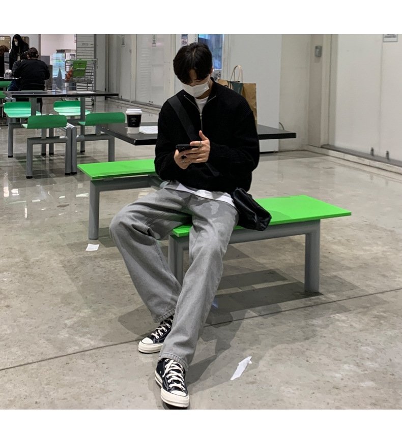 Мужская толстовка с высоким воротником и молнией оптом