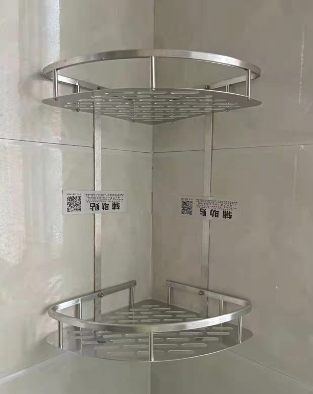 Трёхуровневая угловая полка для ванной комнаты оптом