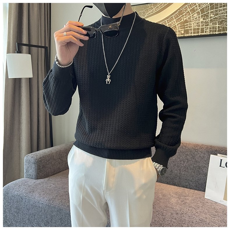 Мужской свитер с высоким воротником оптом