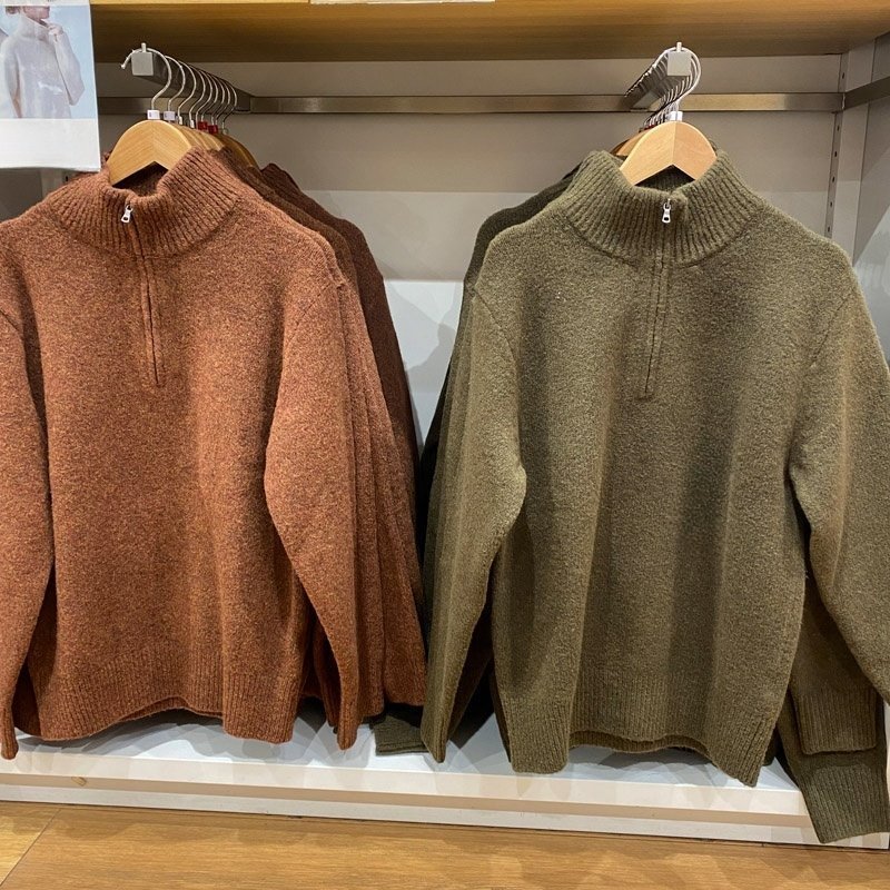 Пуловер с полувысоким воротником и длинным рукавом оптом