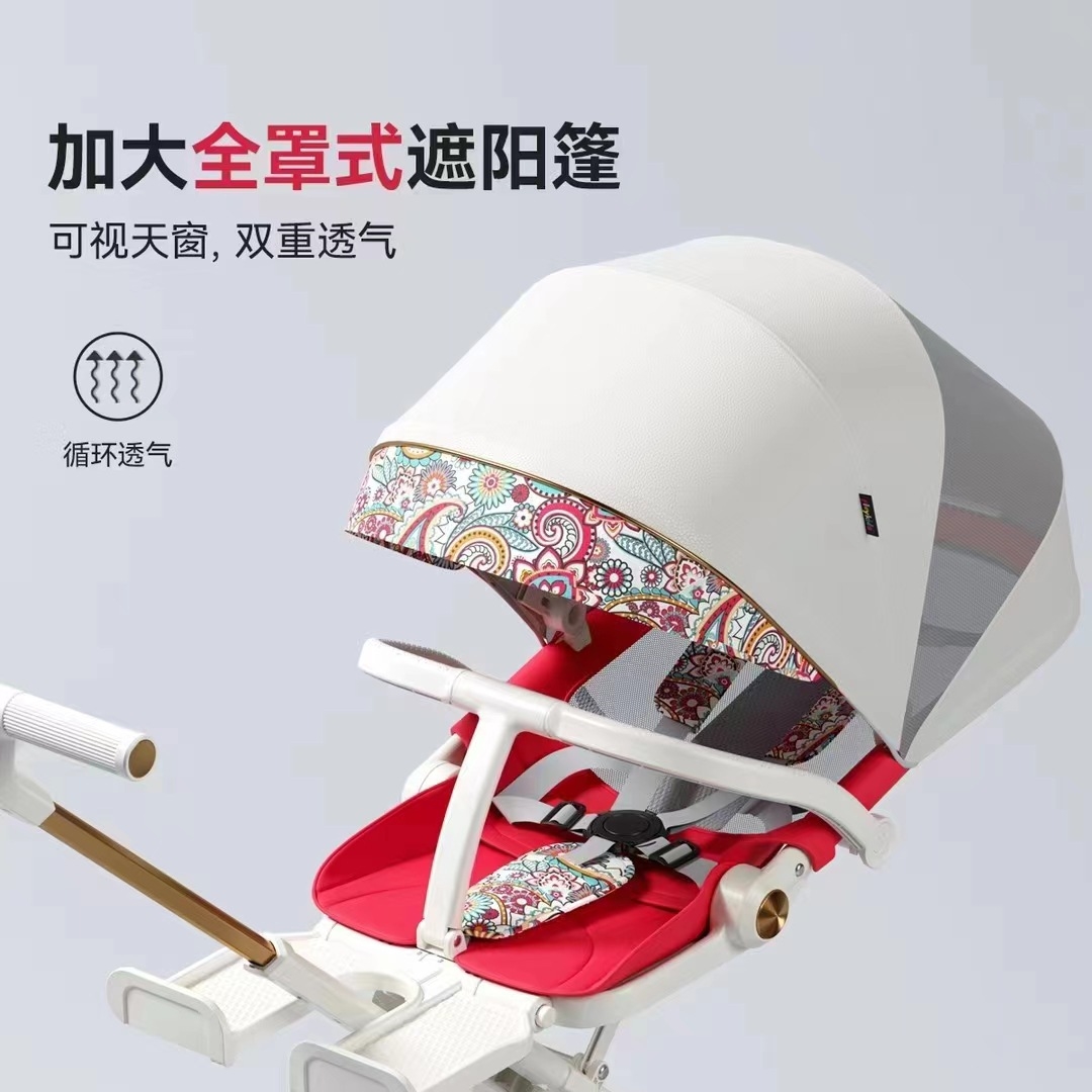 Playkids普洛可遛娃婴幼儿可躺可换向高景观轻便推车一键折叠X6X7 оптом из Китая